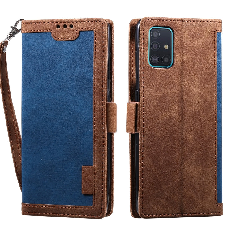 For Samsung Galaxy A52 5G / 4G Retro Splicing Horizontal Flip Leather Case with Card Slots & Holder & Wallet