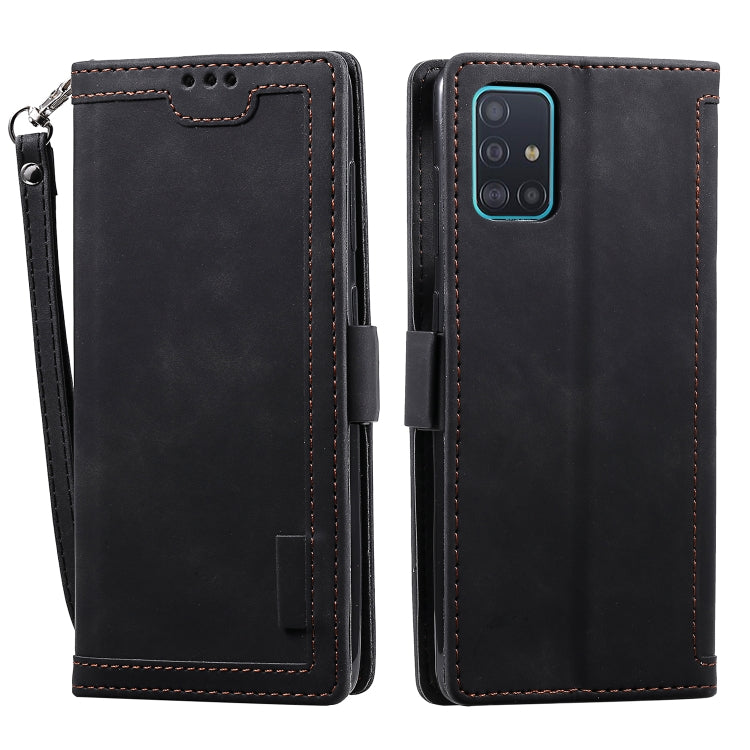 For Samsung Galaxy A72 5G / 4G Retro Splicing Horizontal Flip Leather Case with Card Slots & Holder & Wallet