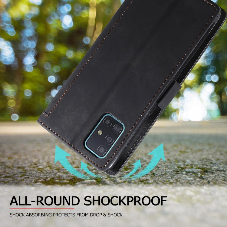 For Samsung Galaxy A72 5G / 4G Retro Splicing Horizontal Flip Leather Case with Card Slots & Holder & Wallet