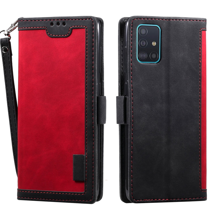 For Samsung Galaxy A72 5G / 4G Retro Splicing Horizontal Flip Leather Case with Card Slots & Holder & Wallet