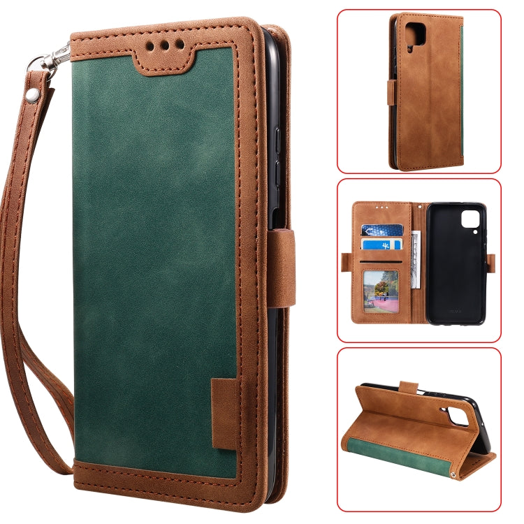 For Samsung Galaxy A12 5G Retro Splicing Horizontal Flip Leather Case with Card Slots & Holder & Wallet
