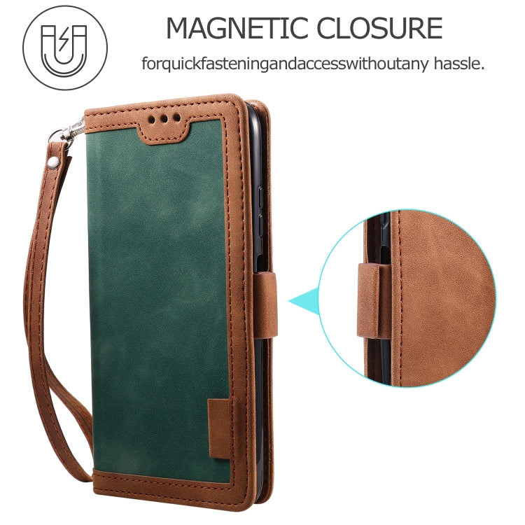 For Samsung Galaxy A12 5G Retro Splicing Horizontal Flip Leather Case with Card Slots & Holder & Wallet