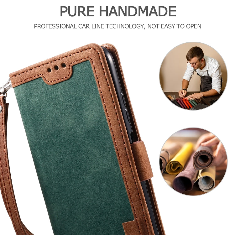 For Samsung Galaxy A12 5G Retro Splicing Horizontal Flip Leather Case with Card Slots & Holder & Wallet