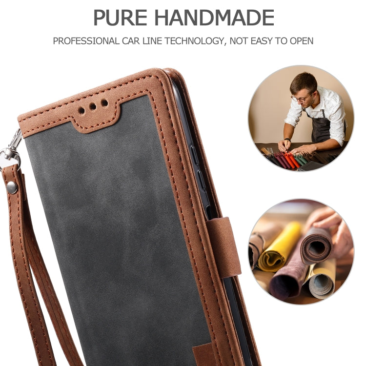 For Samsung Galaxy A12 5G Retro Splicing Horizontal Flip Leather Case with Card Slots & Holder & Wallet