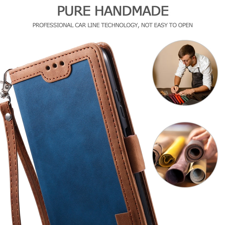 For Samsung Galaxy A12 5G Retro Splicing Horizontal Flip Leather Case with Card Slots & Holder & Wallet