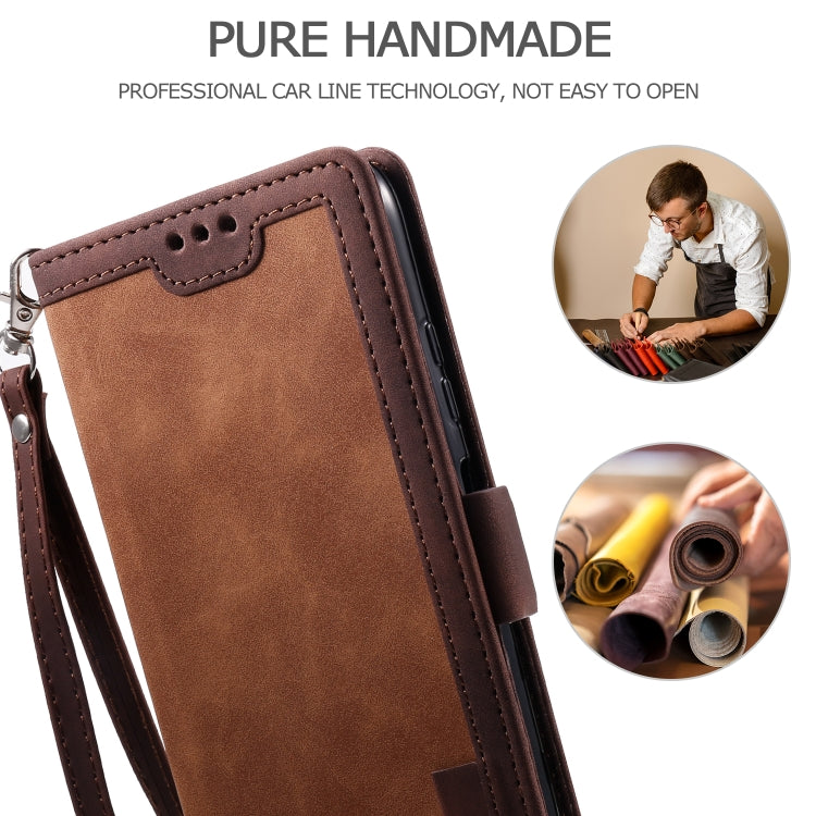 For Samsung Galaxy A12 5G Retro Splicing Horizontal Flip Leather Case with Card Slots & Holder & Wallet
