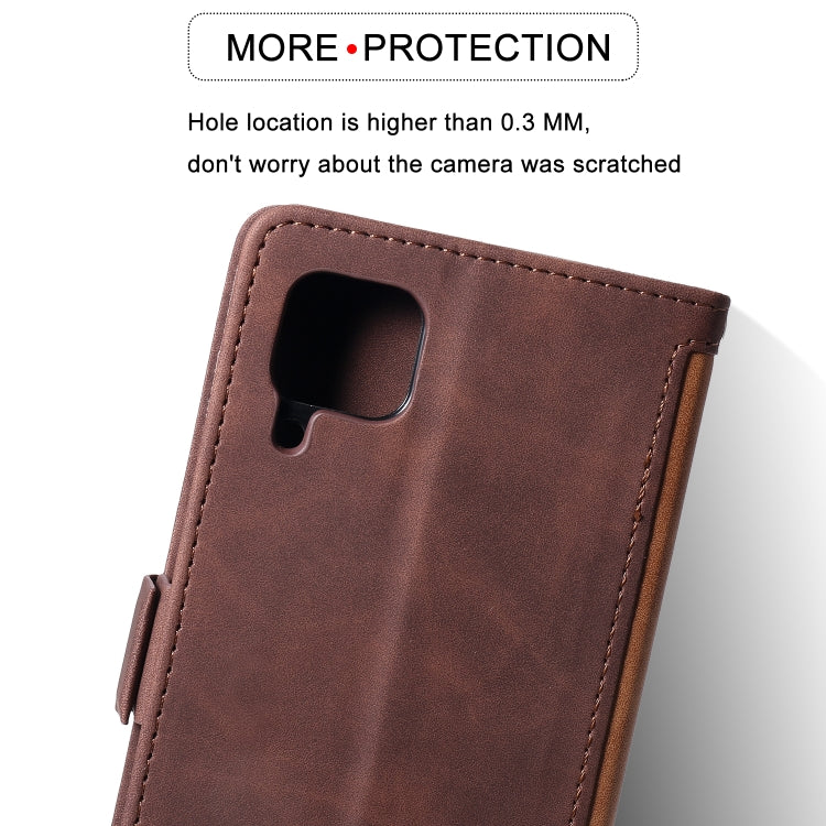 For Samsung Galaxy A12 5G Retro Splicing Horizontal Flip Leather Case with Card Slots & Holder & Wallet