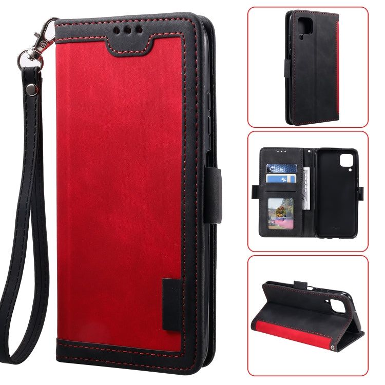 For Samsung Galaxy A12 5G Retro Splicing Horizontal Flip Leather Case with Card Slots & Holder & Wallet