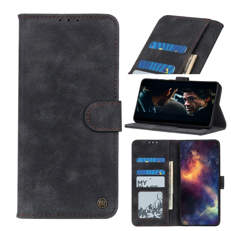 For Sony Xperia Ace II Antelope Texture Magnetic Buckle Horizontal Flip PU Leather Case with Card Slots & Wallet & Holder