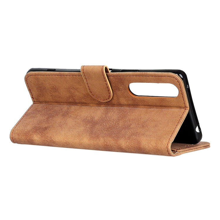 For Sony Xperia Ace II Antelope Texture Magnetic Buckle Horizontal Flip PU Leather Case with Card Slots & Wallet & Holder