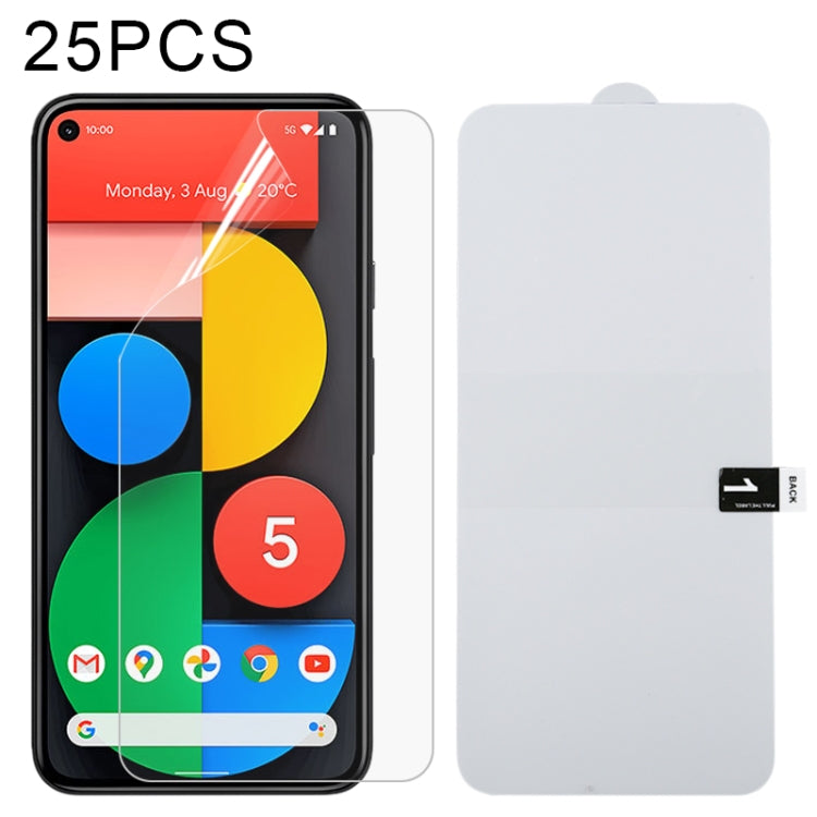 For Google Pixel 5 25 PCS Full Screen Protector Explosion-proof Hydrogel Film