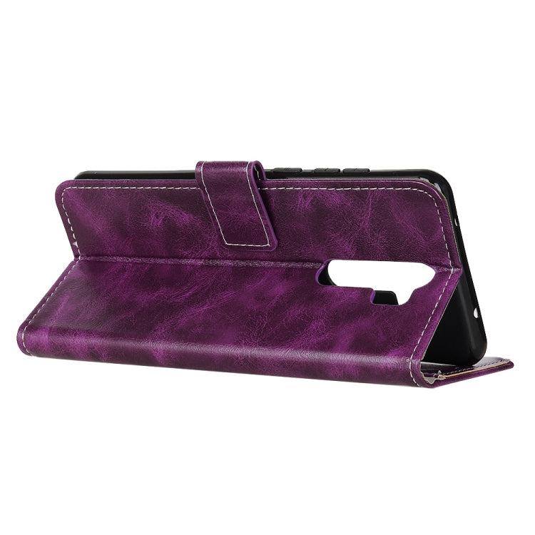 For OPPO A9 (2020) Retro Crazy Horse Texture Horizontal Flip Leather Case with Holder & Card Slots & Photo Frame & Wallet