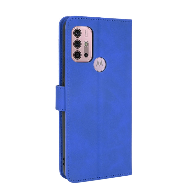 For Motorola Moto G30 / G10 Solid Color Skin Feel Magnetic Buckle Horizontal Flip Calf Texture PU Leather Case with Holder & Card Slots & Wallet