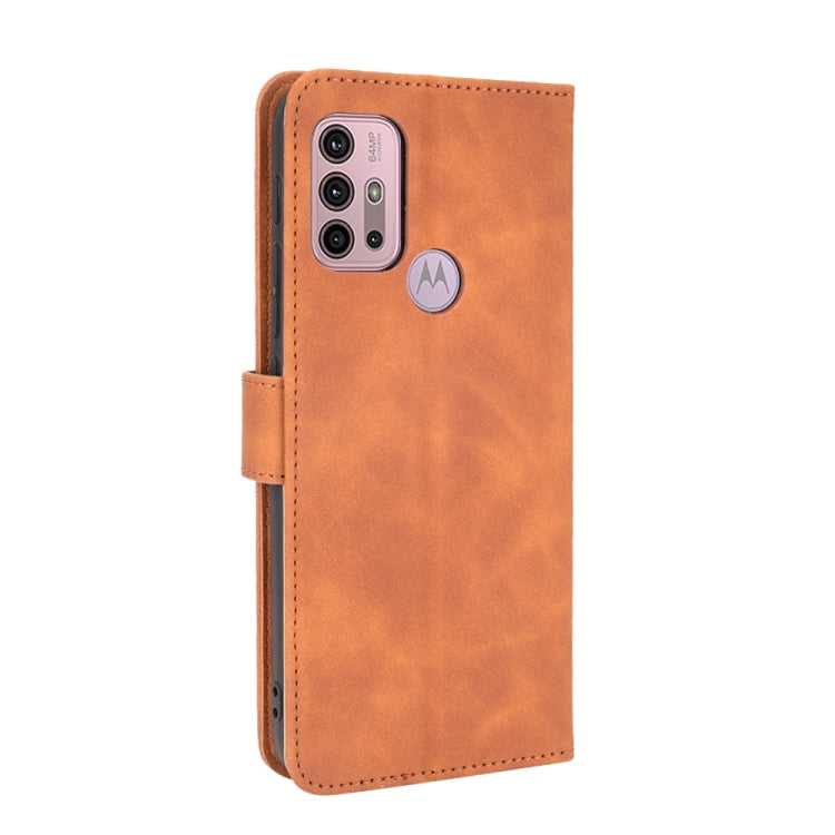 For Motorola Moto G30 / G10 Solid Color Skin Feel Magnetic Buckle Horizontal Flip Calf Texture PU Leather Case with Holder & Card Slots & Wallet