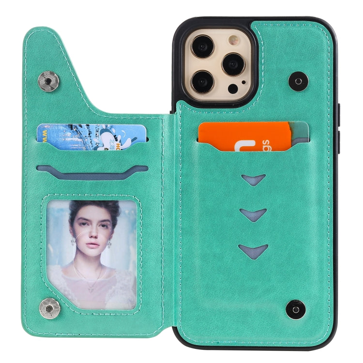 For iPhone 12 Pro Max Flower Embossing Pattern Shockproof Protective Case with Holder & Card Slots & Photo Frame