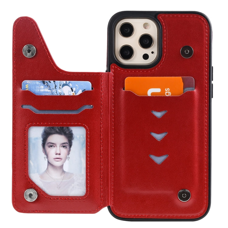 For iPhone 12 Pro Max Flower Embossing Pattern Shockproof Protective Case with Holder & Card Slots & Photo Frame
