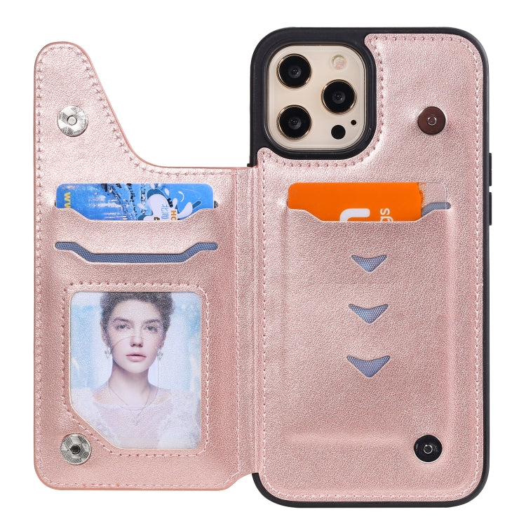For iPhone 12 Pro Max Flower Embossing Pattern Shockproof Protective Case with Holder & Card Slots & Photo Frame