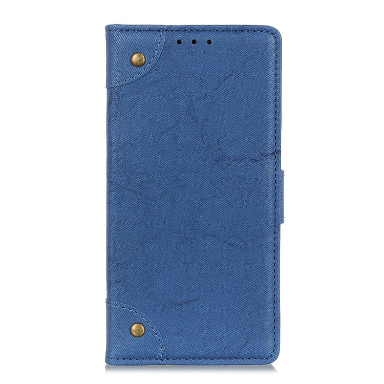 For OPPO A9 (2020) Copper Buckle Retro Crazy Horse Texture Horizontal Flip Leather Case with Holder & Card Slots & Wallet