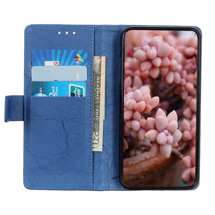 For OPPO A9 (2020) Copper Buckle Retro Crazy Horse Texture Horizontal Flip Leather Case with Holder & Card Slots & Wallet