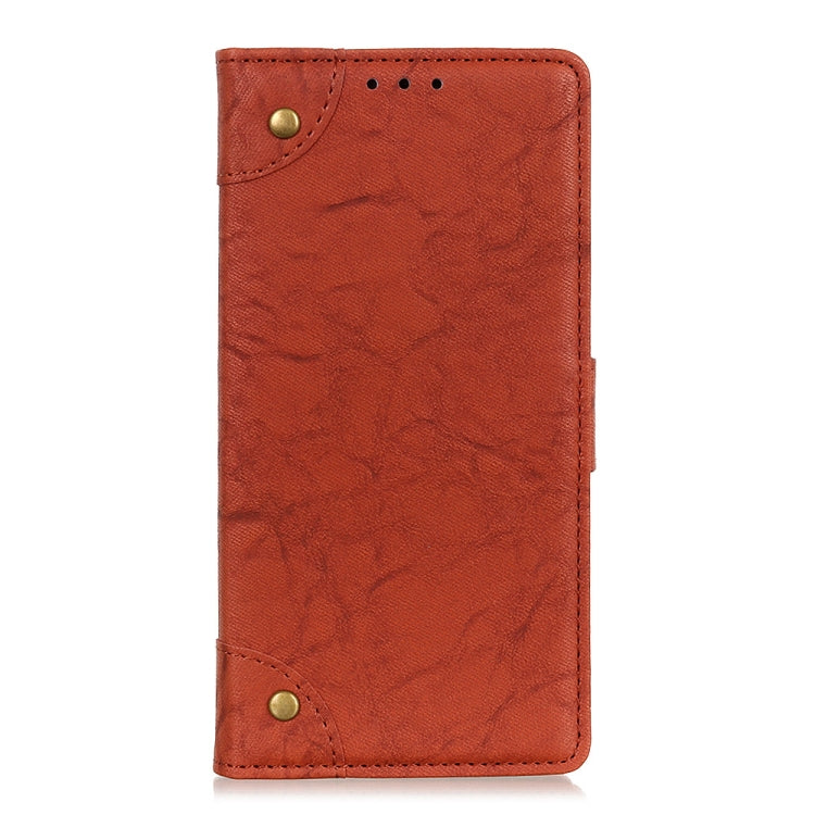 For OPPO A9 (2020) Copper Buckle Retro Crazy Horse Texture Horizontal Flip Leather Case with Holder & Card Slots & Wallet