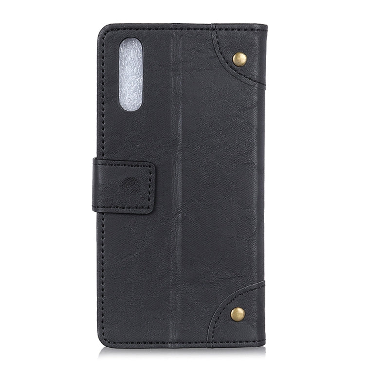 For Galaxy A70s Copper Buckle Retro Crazy Horse Texture Horizontal Flip Leather Case with Holder & Card Slots & Wallet