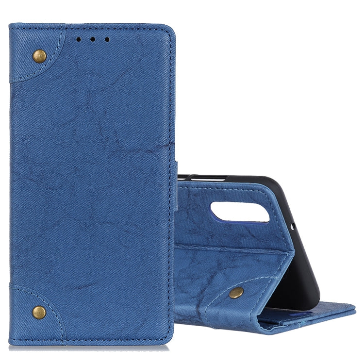 For Galaxy A70s Copper Buckle Retro Crazy Horse Texture Horizontal Flip Leather Case with Holder & Card Slots & Wallet