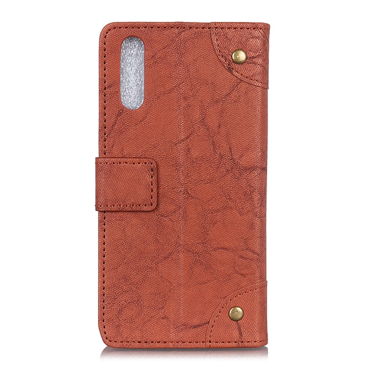 For Galaxy A70s Copper Buckle Retro Crazy Horse Texture Horizontal Flip Leather Case with Holder & Card Slots & Wallet