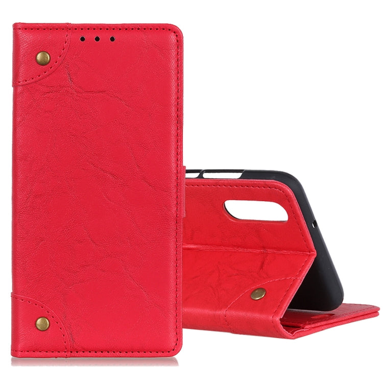 For Galaxy A70s Copper Buckle Retro Crazy Horse Texture Horizontal Flip Leather Case with Holder & Card Slots & Wallet