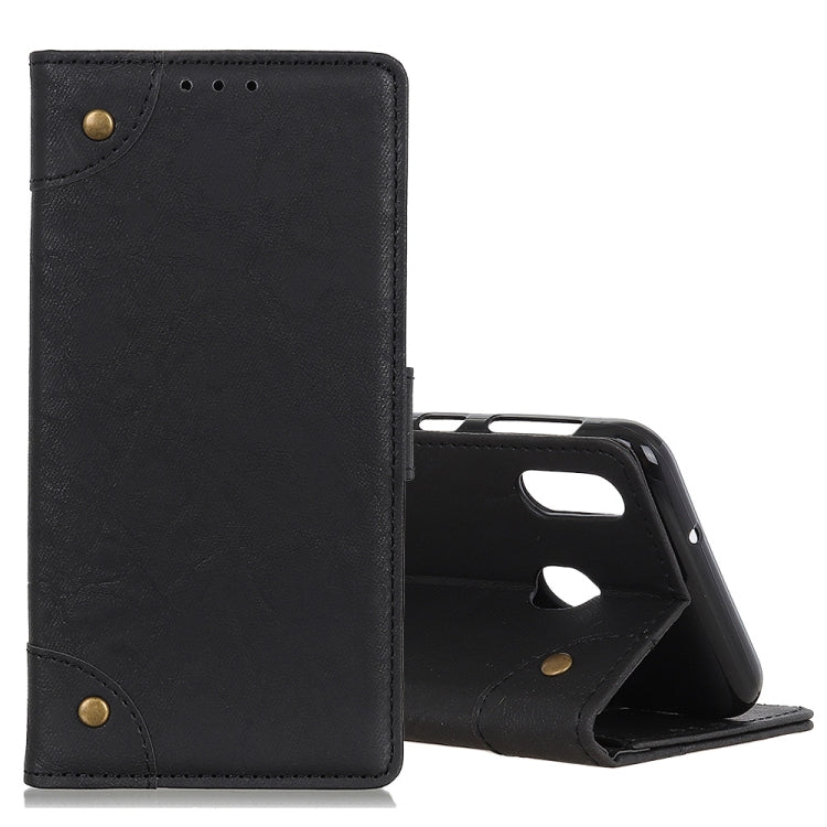 For Galaxy M10s Copper Buckle Retro Crazy Horse Texture Horizontal Flip Leather Case with Holder & Card Slots & Wallet
