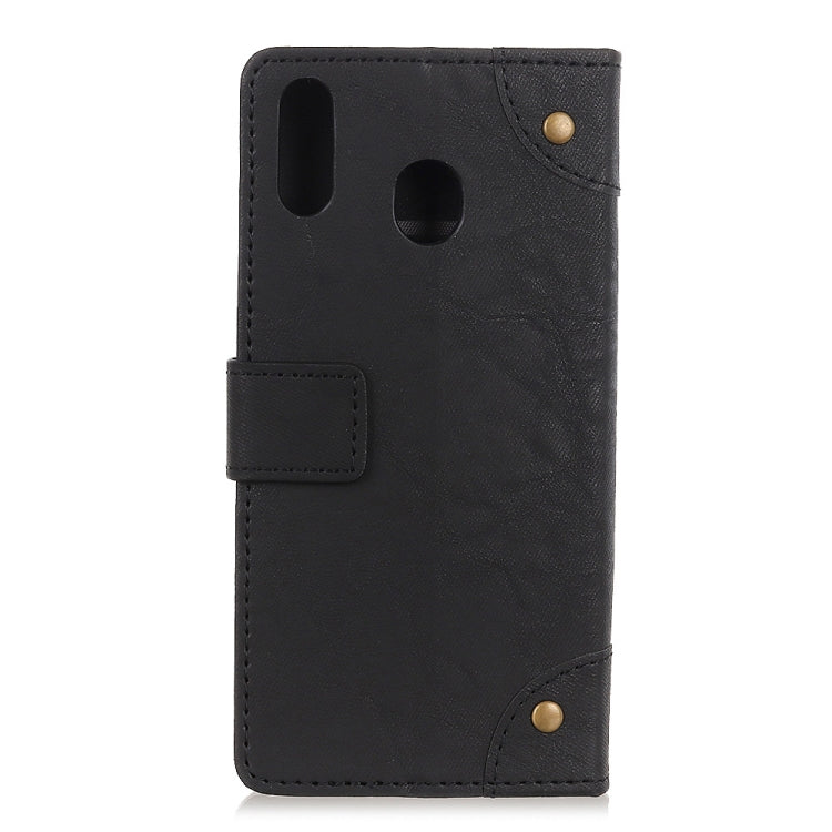 For Galaxy M10s Copper Buckle Retro Crazy Horse Texture Horizontal Flip Leather Case with Holder & Card Slots & Wallet