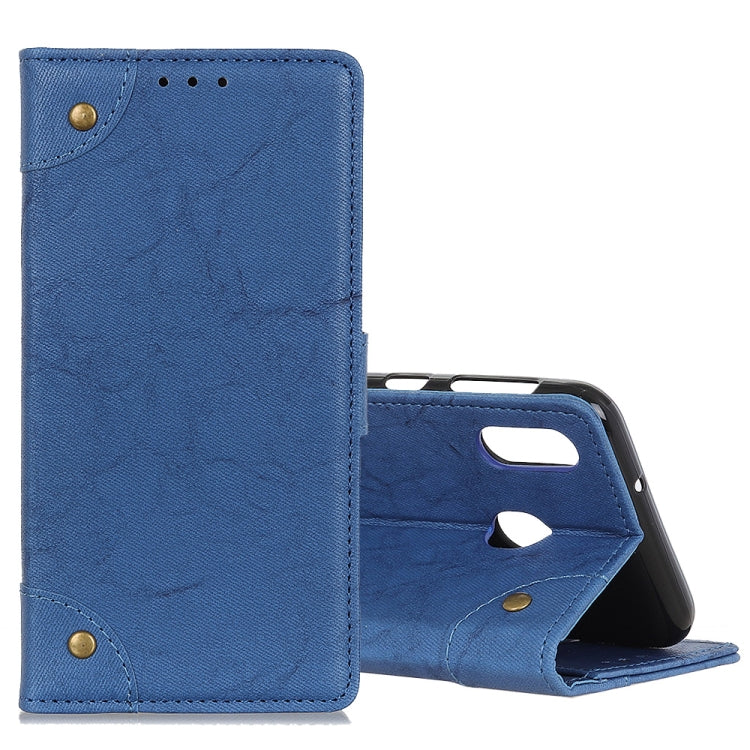 For Galaxy M10s Copper Buckle Retro Crazy Horse Texture Horizontal Flip Leather Case with Holder & Card Slots & Wallet