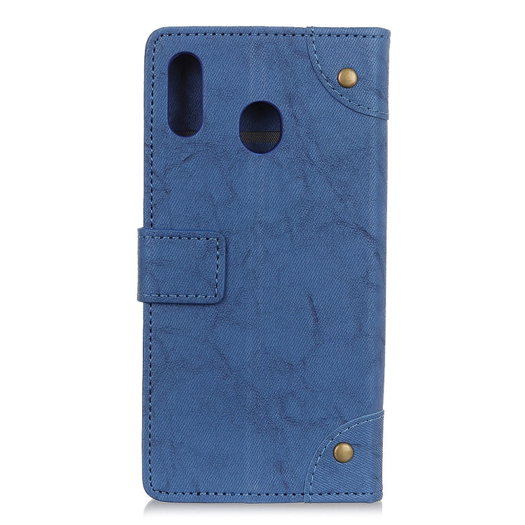 For Galaxy M10s Copper Buckle Retro Crazy Horse Texture Horizontal Flip Leather Case with Holder & Card Slots & Wallet