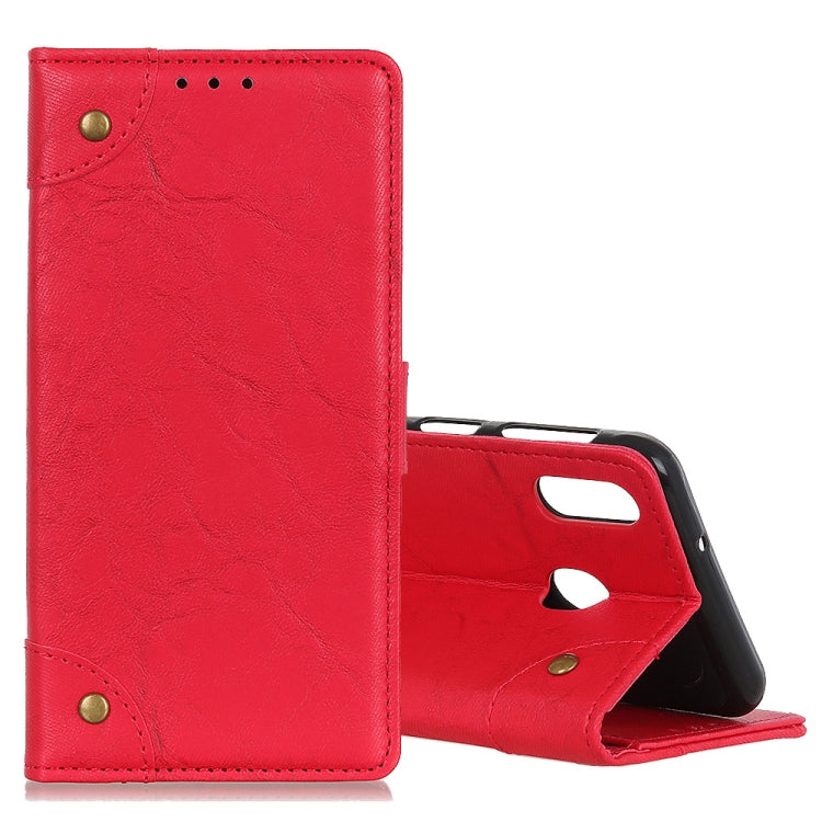 For Galaxy M10s Copper Buckle Retro Crazy Horse Texture Horizontal Flip Leather Case with Holder & Card Slots & Wallet