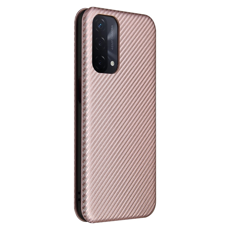 For OPPO A93 5G Carbon Fiber Texture Horizontal Flip TPU + PC + PU Leather Case with Card Slot