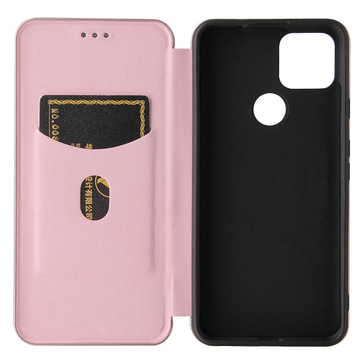 For Google Pixel 5a 5G Carbon Fiber Texture Horizontal Flip TPU + PC + PU Leather Case with Card Slot