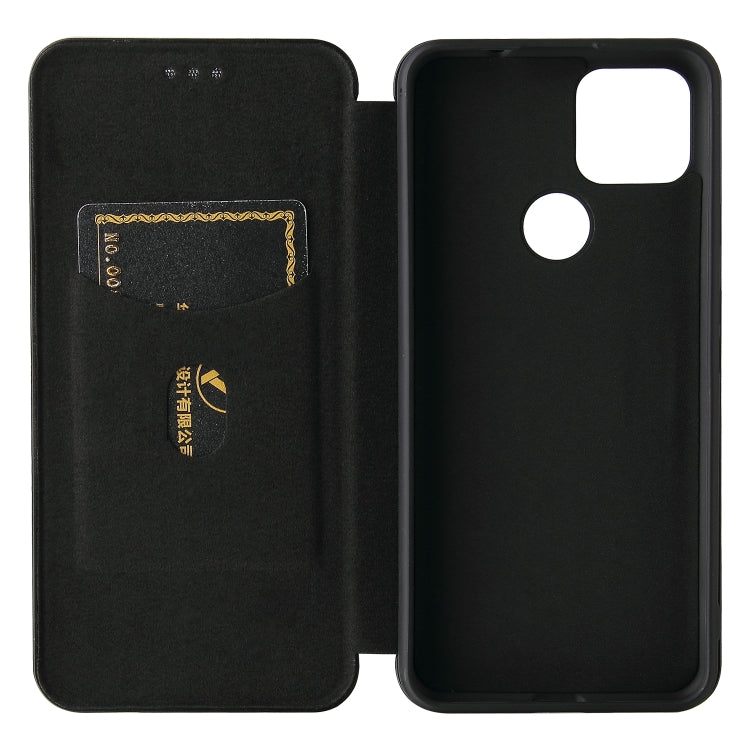 For Google Pixel 5a 5G Carbon Fiber Texture Horizontal Flip TPU + PC + PU Leather Case with Card Slot