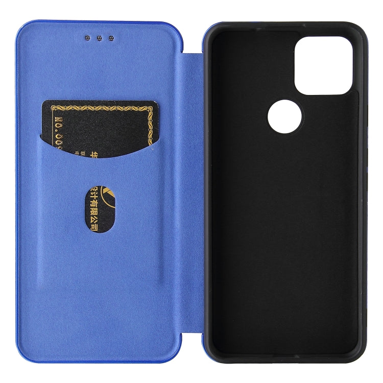 For Google Pixel 5a 5G Carbon Fiber Texture Horizontal Flip TPU + PC + PU Leather Case with Card Slot