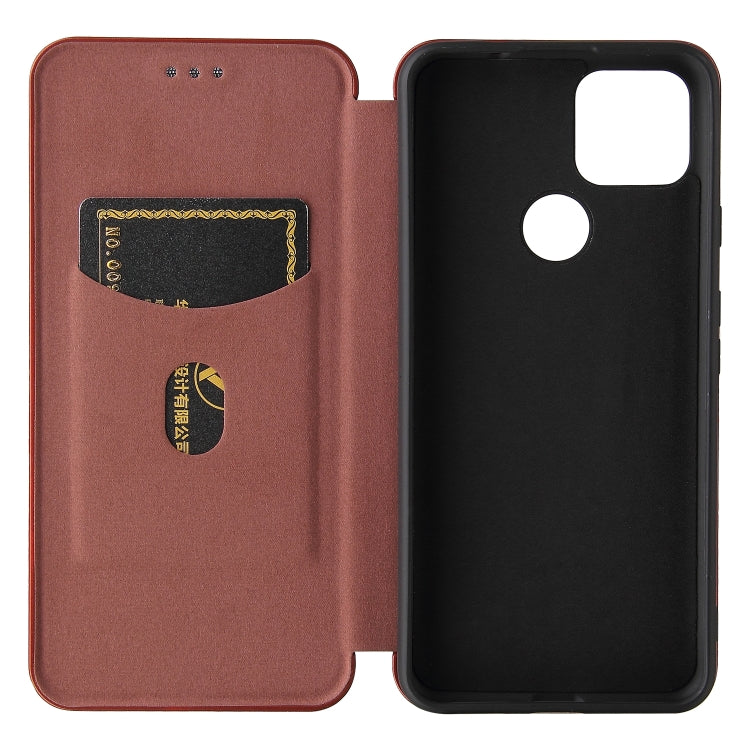 For Google Pixel 5a 5G Carbon Fiber Texture Horizontal Flip TPU + PC + PU Leather Case with Card Slot