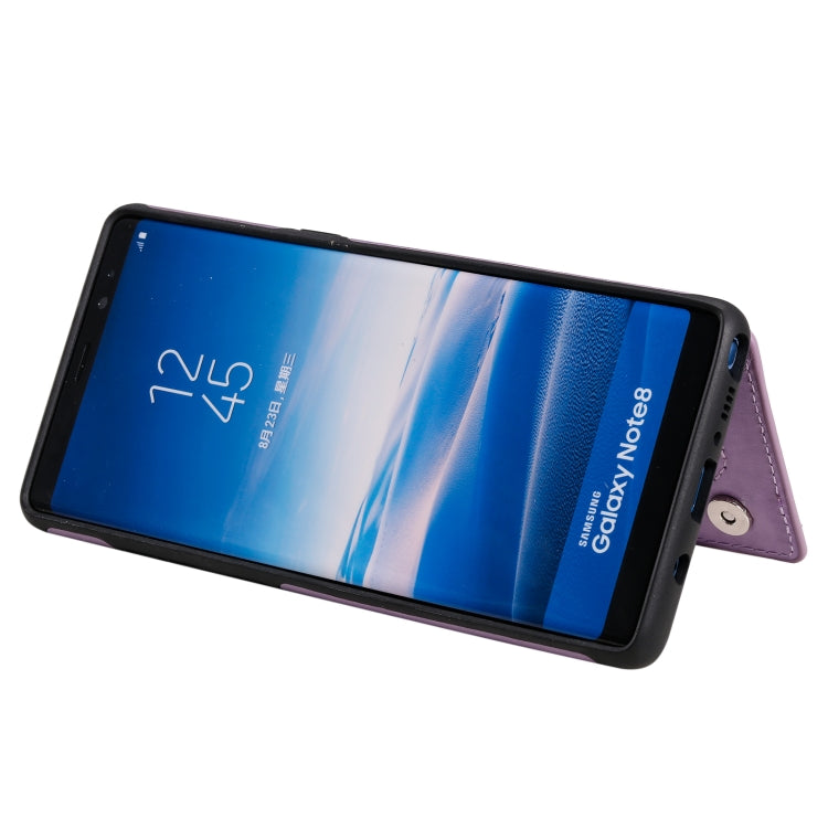 For Samsung Galaxy Note 8 Flower Embossing Pattern Shockproof Protective Case with Holder & Card Slots & Photo Frame
