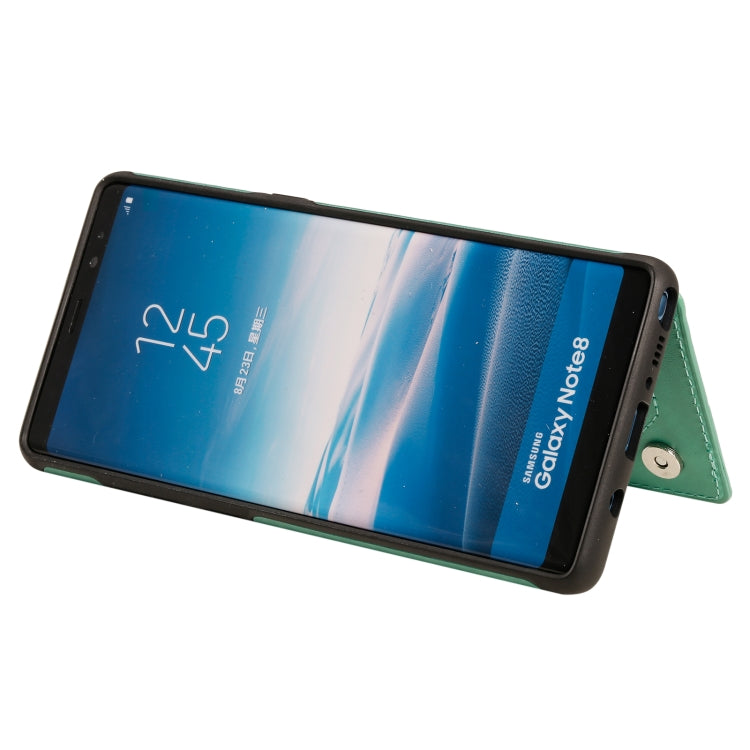For Samsung Galaxy Note 8 Flower Embossing Pattern Shockproof Protective Case with Holder & Card Slots & Photo Frame