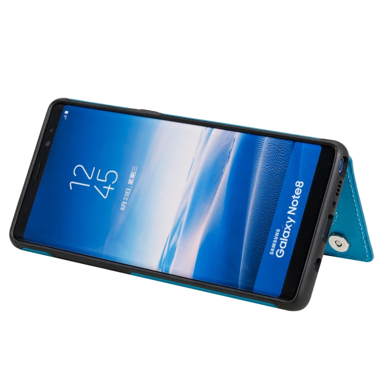 For Samsung Galaxy Note 8 Flower Embossing Pattern Shockproof Protective Case with Holder & Card Slots & Photo Frame