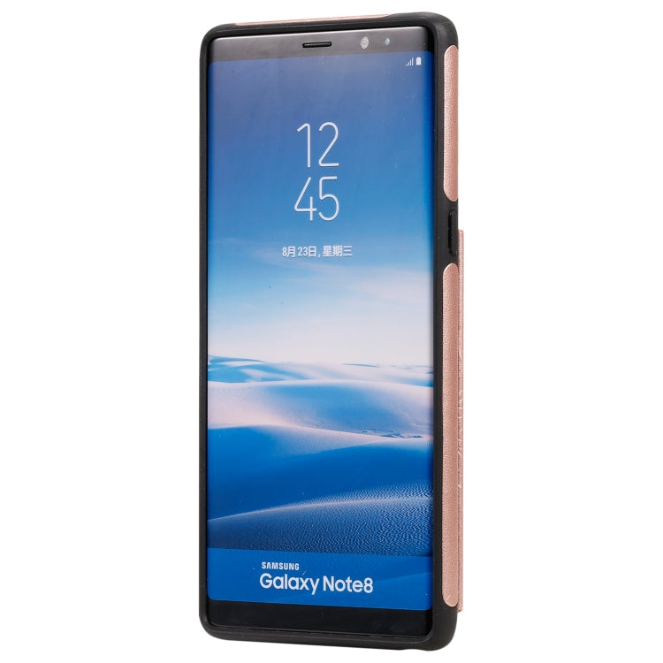 For Samsung Galaxy Note 8 Flower Embossing Pattern Shockproof Protective Case with Holder & Card Slots & Photo Frame