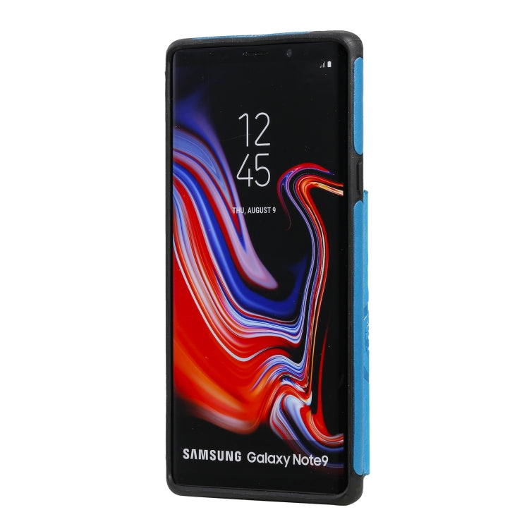 For Samsung Galaxy Note9 Flower Embossing Pattern Shockproof Protective Case with Holder & Card Slots & Photo Frame