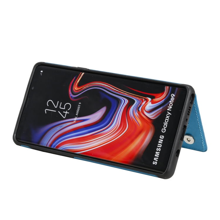 For Samsung Galaxy Note9 Flower Embossing Pattern Shockproof Protective Case with Holder & Card Slots & Photo Frame