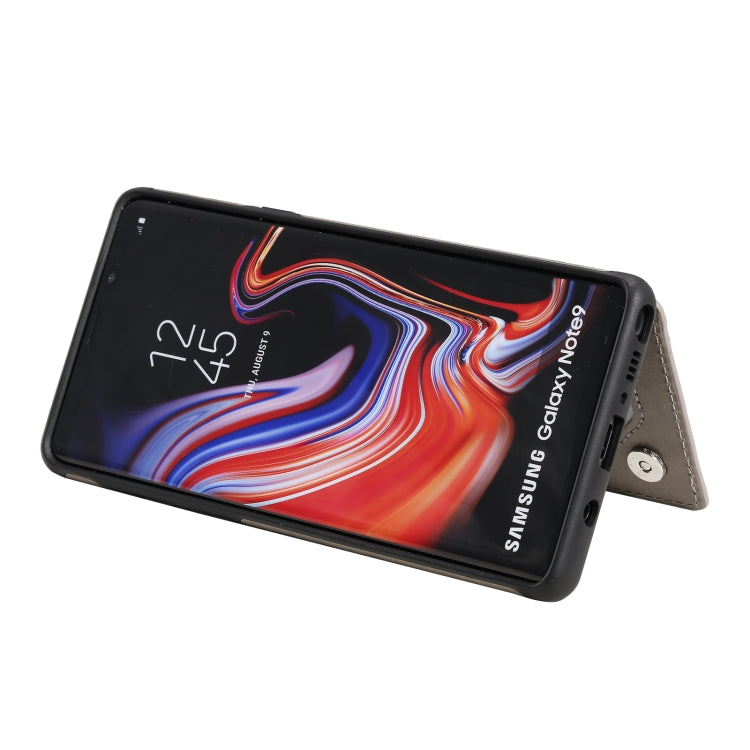 For Samsung Galaxy Note9 Flower Embossing Pattern Shockproof Protective Case with Holder & Card Slots & Photo Frame