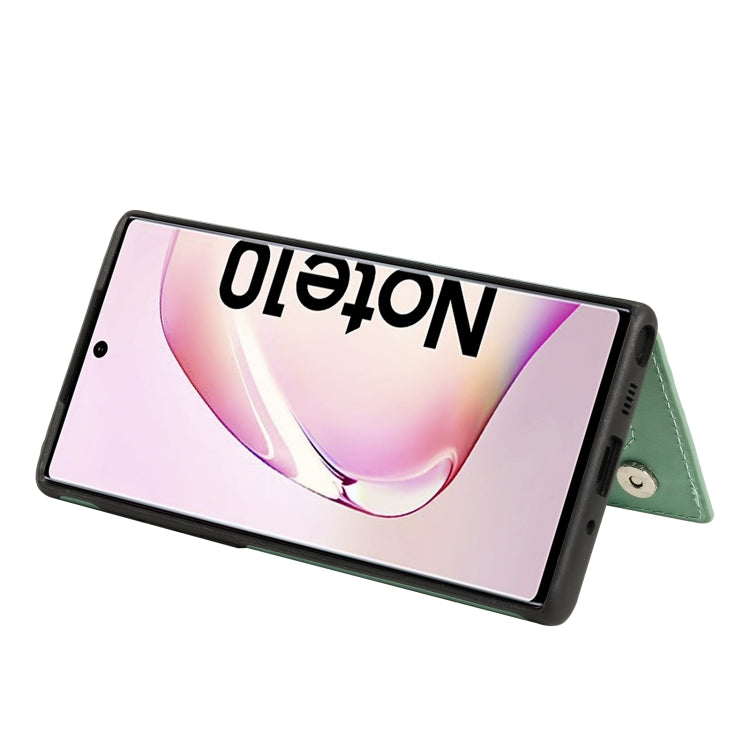 For Samsung Galaxy Note10 Flower Embossing Pattern Shockproof Protective Case with Holder & Card Slots & Photo Frame