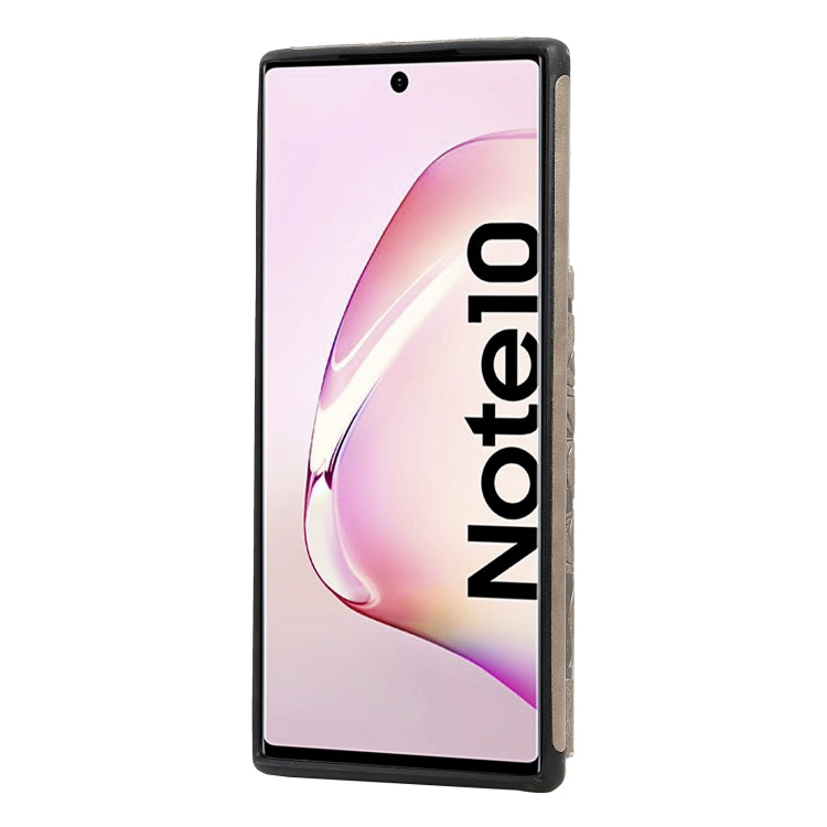 For Samsung Galaxy Note10 Flower Embossing Pattern Shockproof Protective Case with Holder & Card Slots & Photo Frame