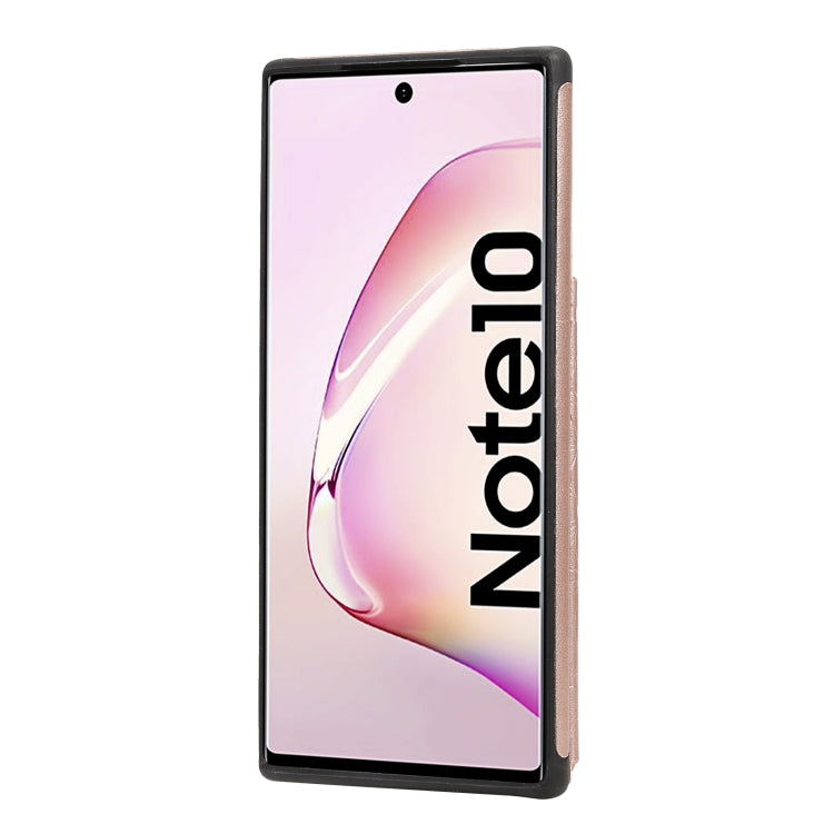 For Samsung Galaxy Note10 Flower Embossing Pattern Shockproof Protective Case with Holder & Card Slots & Photo Frame