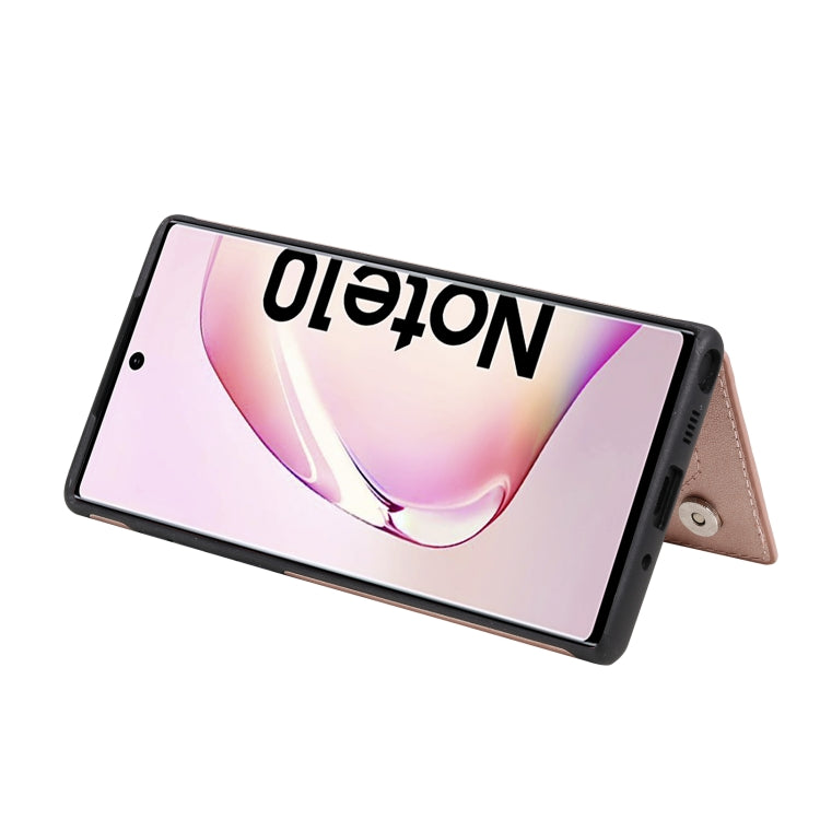 For Samsung Galaxy Note10 Flower Embossing Pattern Shockproof Protective Case with Holder & Card Slots & Photo Frame