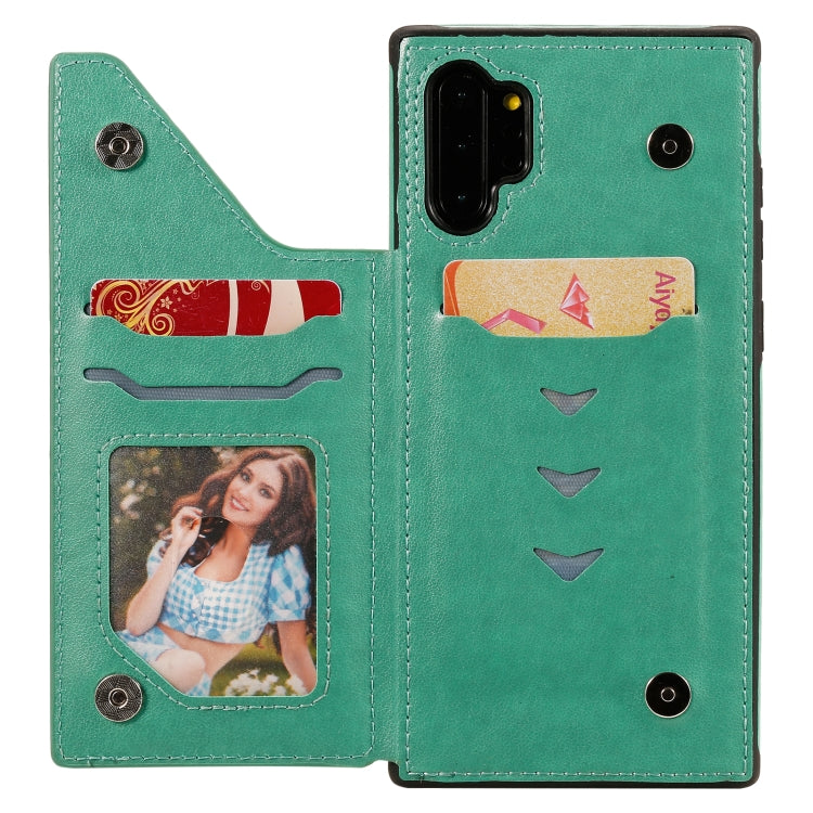 For Samsung Galaxy Note 10 Pro Flower Embossing Pattern Shockproof Protective Case with Holder & Card Slots & Photo Frame